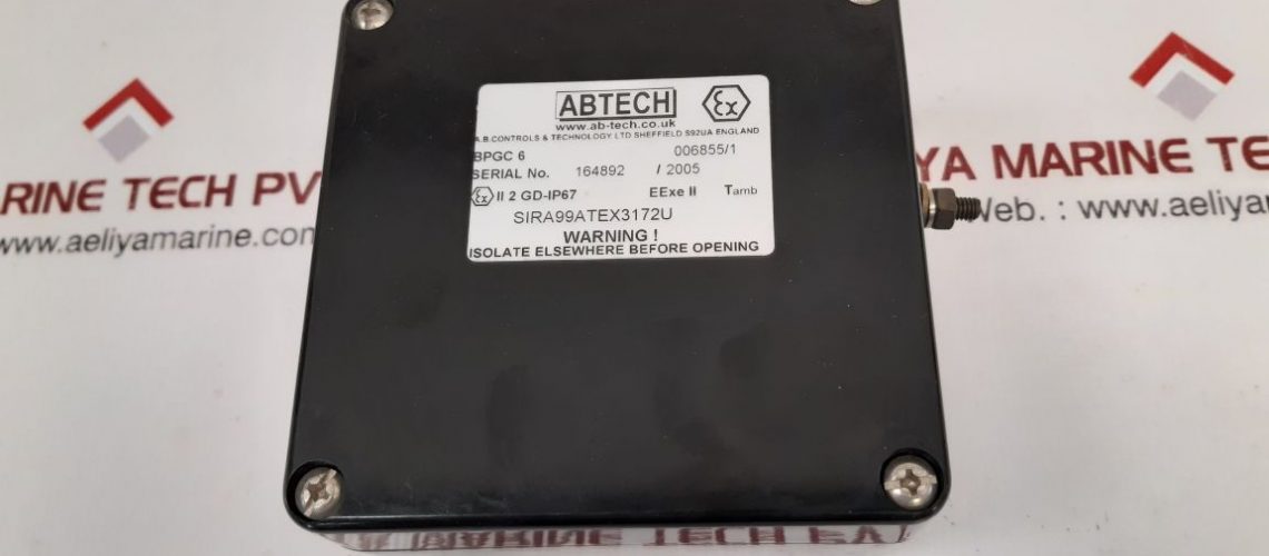 ABTECH BPGC 6 ELECTRICAL ENCLOSURE SIRA99ATEX3172U