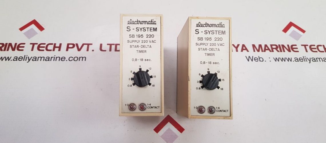 ELECTROMATIC S-SYSTEM SB 195 220 STAR-DELTA TIMER 0.8 TO 18 SEC.
