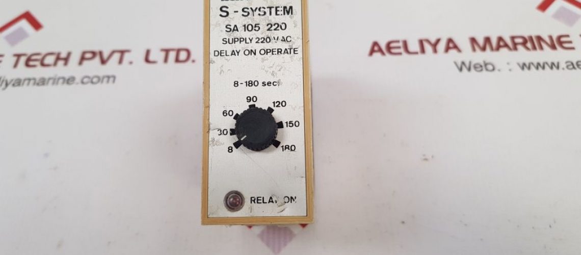 ELECTROMATIC S-SYSTEM SA 105 220 TIME DELAY ON OPERATE
