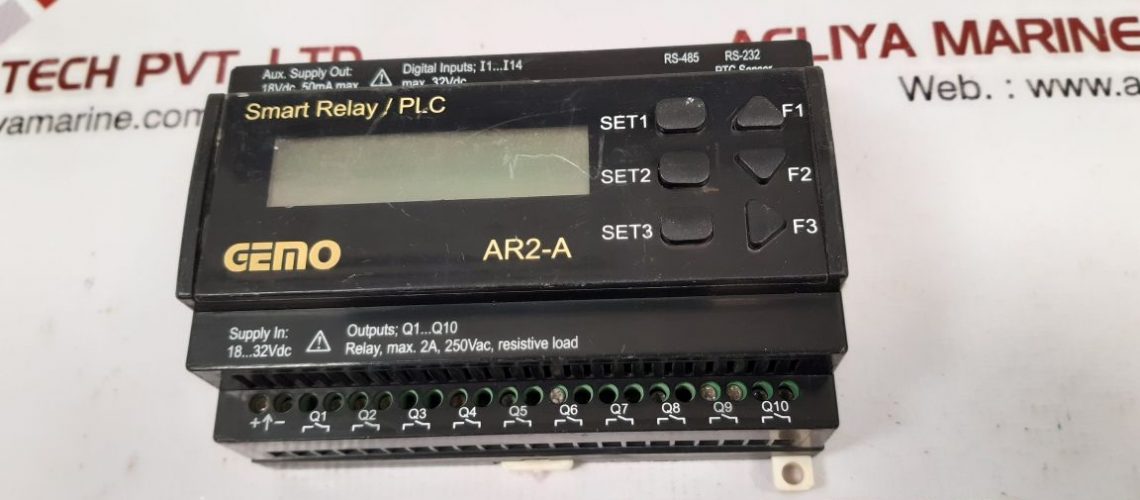 GEMO AR2-A-24VDC-14D-RTC SMART RELAY/ PLC