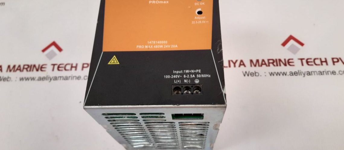 WEIDMULLER SWITCHING POWER SUPPLY PRO MAX 480W 24V 20A