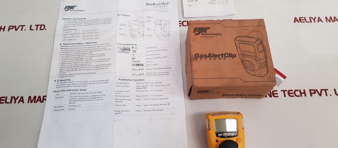 BW GAS ALERTCLIP EXTREME GA24XT-X GAS DETECTOR