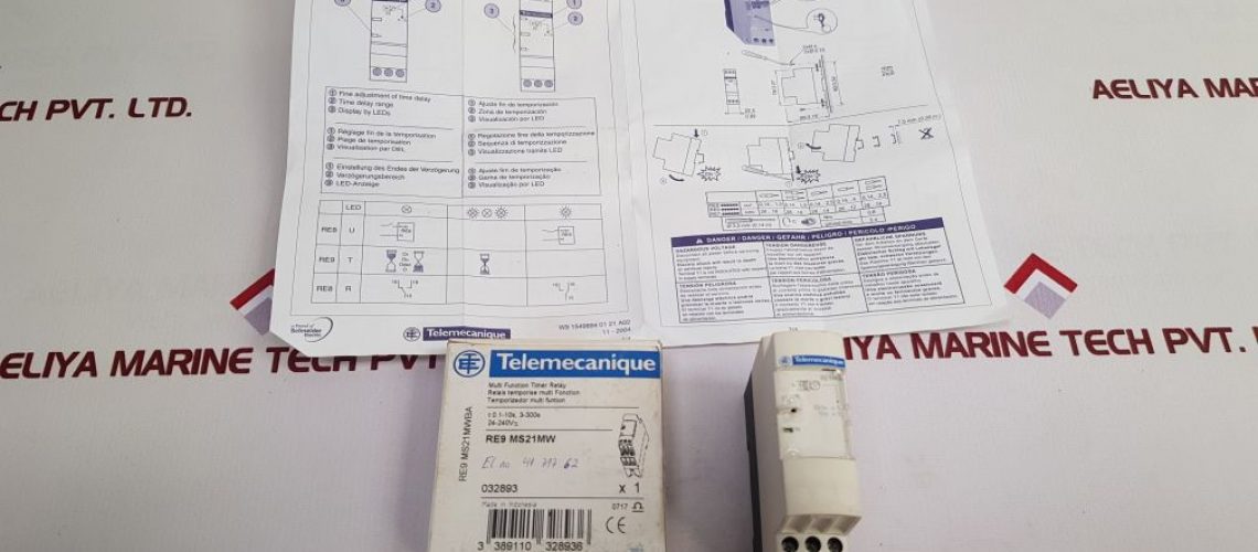 TELEMECANIQUE SCHNEIDER ELECTRIC RE9MS21MW MULTI FUNCTION TIMER RELAY
