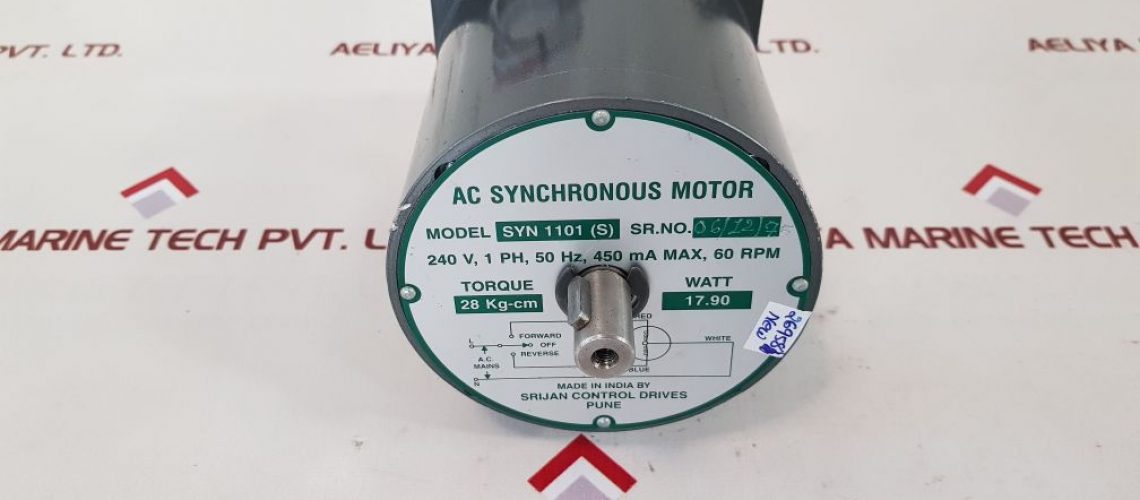 SRIJAN CONTROL DRIVES SYN 1101 (S) AC SYNCHRONOUS MOTOR