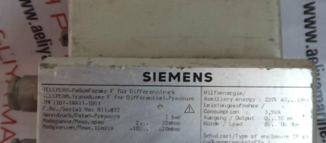 SIEMENS 7MF1101-1AA11-1BB1 TELEPERM TRANSDUCER-1432 (1)